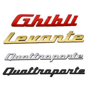 玛莎拉蒂levante车标贴吉博力ghibli莱万特总裁后尾标金色英文标