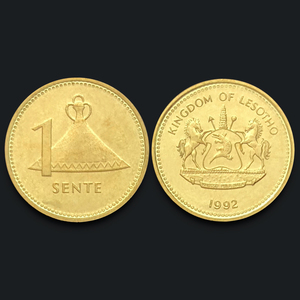 【10枚】全新 莱索托1分硬币 外国钱币 1992年 km#54