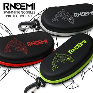 RNOEMI泳镜盒游泳眼镜收纳盒防水包泳帽袋配件装备speedo专业大框