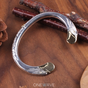 【国内现货】ken kikuchi 菊地健唐草金嘴四目手镯 菊地建鹰镯