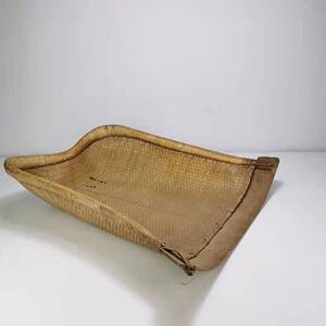 民俗老物件老农具老簸箕怀旧收藏藤编农耕工具农家院复古装饰摆件