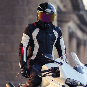 motoboy夏季摩托车骑行服套装男防摔透气网眼机车服骑士装备男女