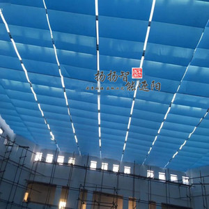 北京电动天棚帘安装阳光面料隔热阳光房自动遮阳帘玻璃顶棚防晒帘