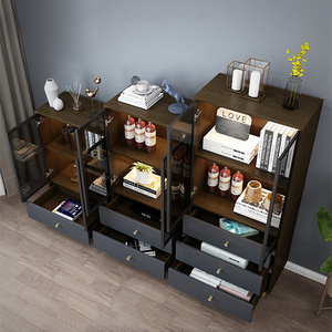 玻璃门现代简约家用客厅小矮柜收纳储物柜展示柜子tb6623317581299