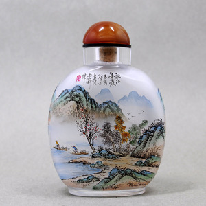 习三内画鼻烟壶 新年礼物 客户答谢 收藏 把玩 国画山水