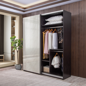 卧室推拉门衣柜亚克力亮光门简约免漆漆样板房设计师移门衣橱定制