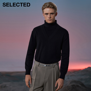 【礼遇价】SELECTED思莱德男士新品纯棉假两件针织衫S|