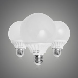 奶白龙珠泡LED灯泡节能灯球形超亮光源暖白光E27大螺旋口三色变光