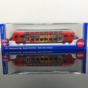 正版德国siku 仕高1791双层列车 火车 1:87合金车模型摆件玩具