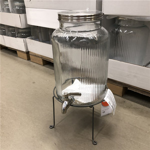 IKEA宜家 瓦达恩 盖罐5L冷饮罐酒桶龙头罐药酒酿酒果汁密封罐包邮