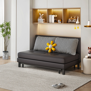 小卧室一米二沙发床折叠式一体两用小型收缩1 5省空间抽拉1 2米床