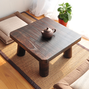 日式烧桐木小方桌简约榻榻米飘窗桌子小茶几矮桌子实木地桌包邮