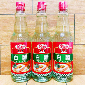 3瓶装 美味鲜白醋500ml酿造食醋白醋炒菜腌制点蘸醋精泡菜凉拌料