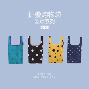 日式迷你可折叠购物袋双层小号环保袋便携手提布袋子可定制小包包
