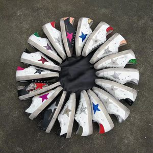 韩国做旧星星小脏鞋女真皮内增高2020新款冬加绒复古小白鞋脏脏鞋