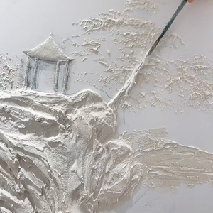 00鑫鸿然达家居专营店天猫墙面浮雕画砂料矿物砂石膏粉装饰画浮雕