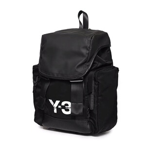 y3 山本耀司 休闲旅行多口袋电脑包 暗黑系签名款双肩背包书包