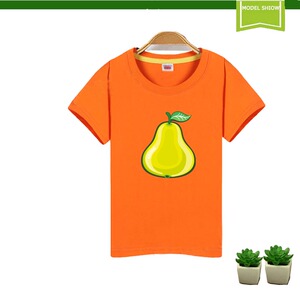 800人付款淘宝梨子童装夏季儿童男童短袖水果t恤女宝宝圆领衣服女童
