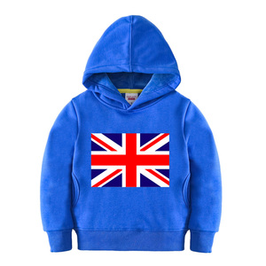 英国国旗卫衣男童带帽长袖中小学生运动会高中生女孩子纯棉上衣服