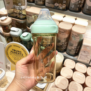 新加坡代购hegen奶瓶彩色粉红牛油果绿150 240配件瓶领瓶颈宽口径