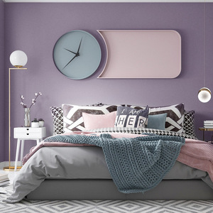 ins风现代简约北欧浅紫色蚕丝素色墙纸 纯色公主粉卧室淡粉色壁纸