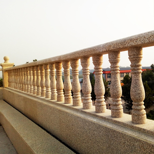 欧式大理石阳台护栏花岗岩石材栏杆黄金麻花瓶柱楼梯扶手宝瓶柱子