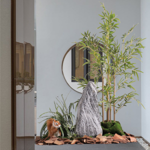 现代中式大型仿真竹子室内装饰落地景观植物绿植橱窗花艺造景摆件
