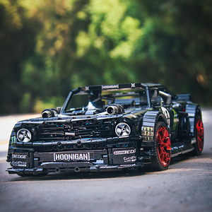 兼容乐高科技moc福特野马gt赛道版ken block漂移遥控改装车积木