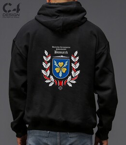 俾斯麦号战列舰舰徽德国大西洋舰队 拉链套头连帽卫衣帽衫包邮