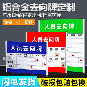 铝合金人员去向牌岗位牌状态指示牌楼层索引牌标识牌户外标牌定制