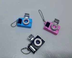 小相机钥匙链会发光发声的相机LED汽车钥匙扣挂件迷你礼品diy配件