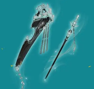 阑珊九阁 剑网三 cosplay 长歌门 青玉流 武器道具 剑琴