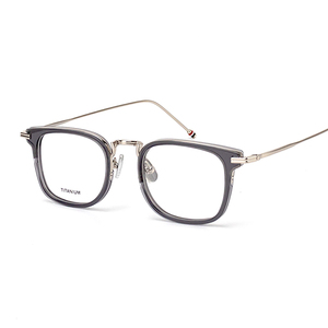 TB眼镜TBX905烟灰色方形眼镜框架超轻近视眼镜男抗蓝光女可配度数