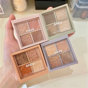 novo四色眼影盘ins超火小红书同款便携小盘眼影02纯洁闪粉平价