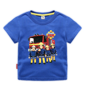 新款童装消防员山姆儿童夏2短袖5岁9男童打底衫宝宝半袖T恤童上衣