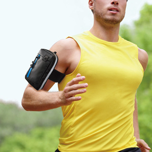 日本SANWA运动臂包防水臂套跑步健身臂袋手腕包户外手机臂带耳机