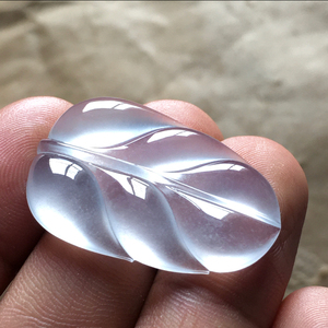 仕玉轩天然a货翡翠玻璃种大叶子玉树叶莫西沙场口料老坑吊坠精品