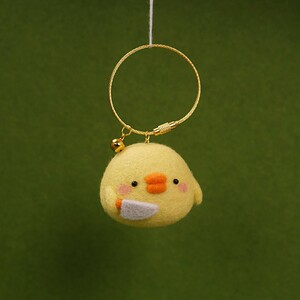 羊毛毡戳戳乐diy手工材料包新手自制生日礼物小鸡钥匙扣挂件配饰