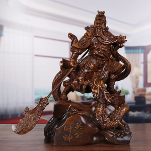 关公武财神像摆件招财镇宅关公像供奉家用客厅关羽关二爷公司大厅