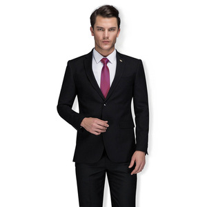 西服两扣商务蓝色职业装套装正装男士西装男2023通用黑色一件