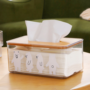 简约创意纸巾盒家用客厅卧室抽纸盒面纸餐巾纸收纳盒ins透明网红