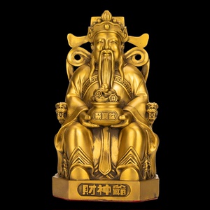 开光铜财神爷佛像文财神财帛星君摆件供奉店铺开业大小号招财家用