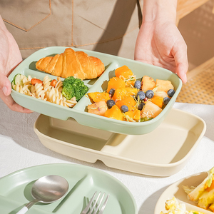 分格减肥餐盘减脂定量餐具饭盒家用陶瓷分隔高颜值餐盘大人早餐盘
