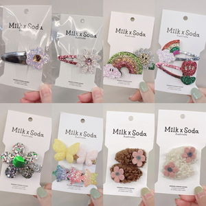 国内现货 日本代购Milk x Soda新款儿童彩虹花朵云朵蝴蝶星星发夹