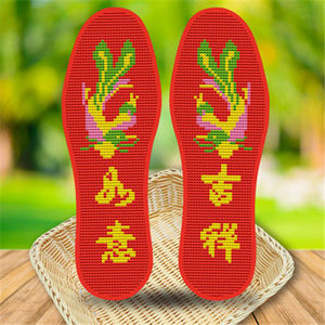 冷篡百货店淘宝十字绣鞋垫e加厚图多款新半成品白板花草图案2021年