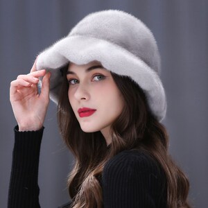 皮帽子女真皮护耳