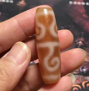 西藏天珠正品保真精品台湾天珠六眼如意白毫天珠长45mm项链