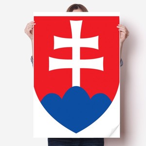 斯洛伐克欧洲国徽海报贴纸80x55cm墙贴纸卧室家居装饰