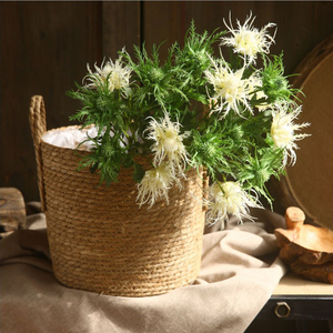 北欧ins风仿真花三头刺芹花绢花仿真花插花艺术客厅装饰摆件花艺