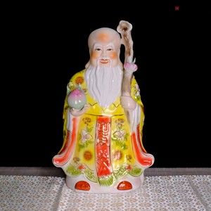 寿星公摆件祝寿生日送礼佳品工艺佛神像送长辈寿星头老人礼品